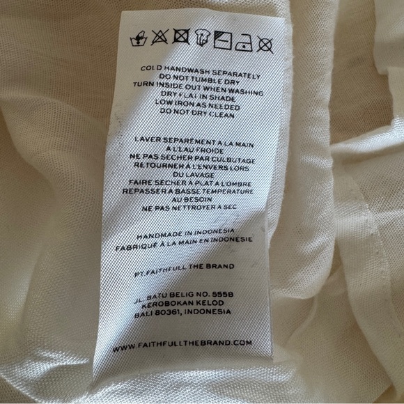 NWT Faithfull the Brand Enditha 100% Linen Mini Dress Willa Floral Size 6 - Picture 9 of 9